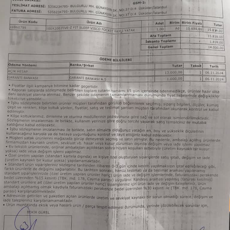 Yataş'ta Teslimat Krizi: Beklenen Yatak Gelmiyor