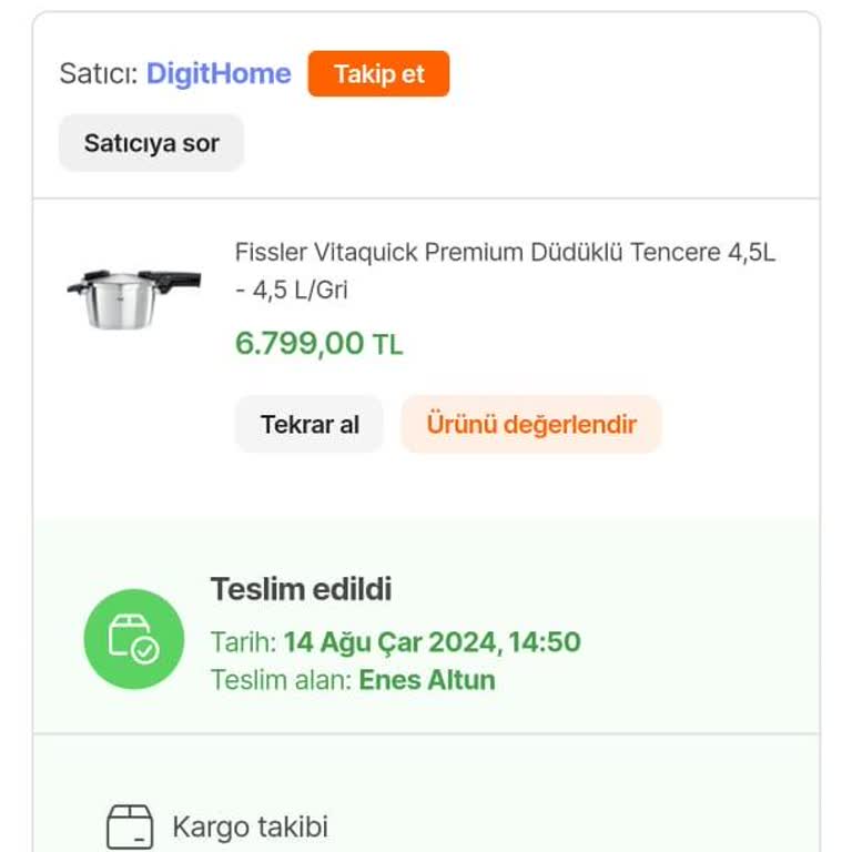 Fissler Düdüklü Tencere Hızlı Bozulma Sorunu