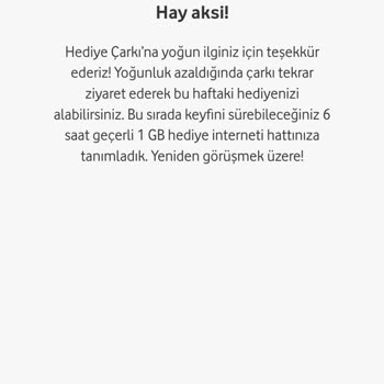 Vodafone Hediye Çarkı Ve Bütçe Dostu Sorunları