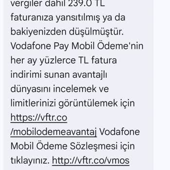 Vodafone'dan Onaysız Ücretlendirme Mağduriyeti
