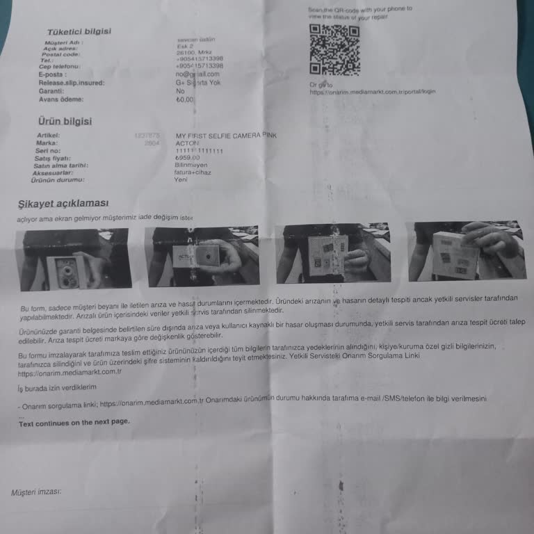 Media Markt'tan Aldığımız Kamera Bozuk Çıktı Çocuk Mağdur Oldu