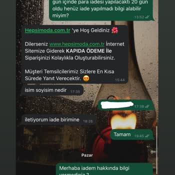 Eksik Ürün Ve Geciken Para İadesi Sorunu