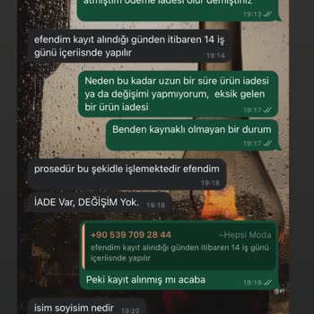Eksik Ürün Ve Geciken Para İadesi Sorunu