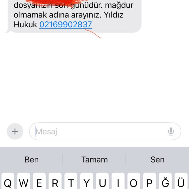 Bilinmeyen Hukuk Dosyası Üzerine Yanıltıcı Mesaj!