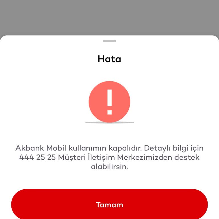 Akbank Mobil Giriş Sorunu
