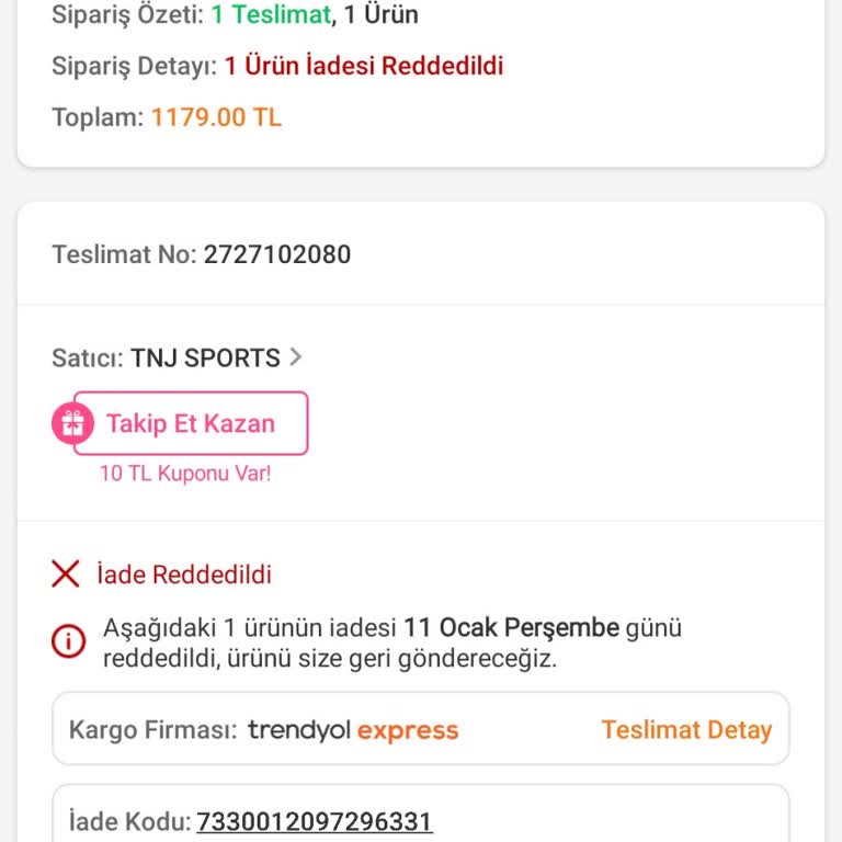 Trendyol İade Sürecinde Mağduriyet: Ne Ürün Var Ne Para