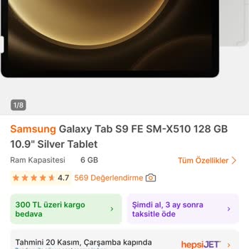 Tablet Siparişi İptali Ve Fiyat Artışı Sorunu