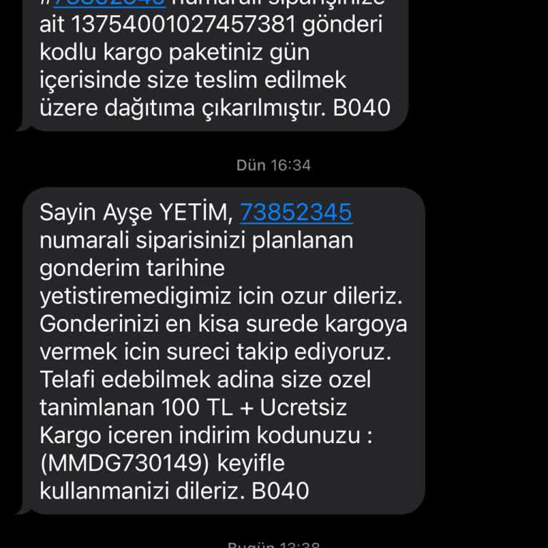 Kargoda Teslimat Sorunu Ve Yanıltıcı Hizmet
