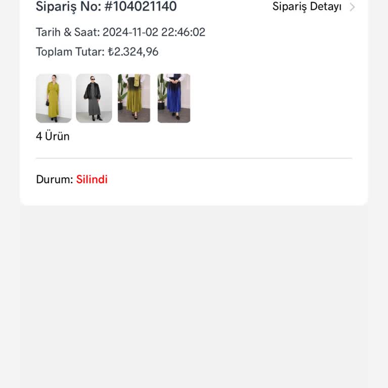 Modanisa İptal Edilen Siparişin İadesi Yapılmadı