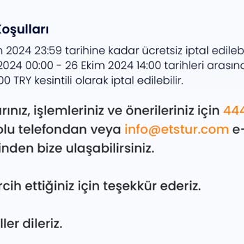 ETS Tur'da İptal Edilen Rezervasyonun Ücret İadesi Sorunu