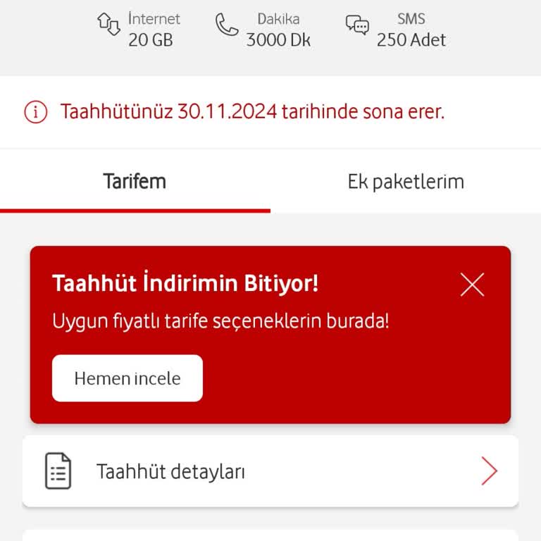 Vodafone Taahhüt Süresi Ve Fatura Sorunu