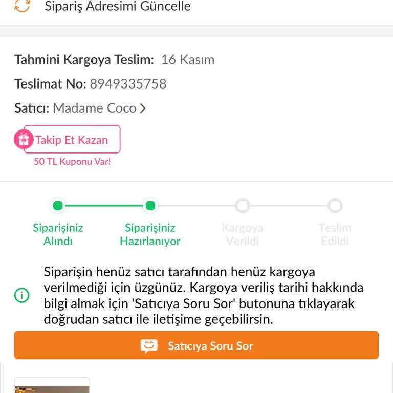 Doğum Günü Hediyesi Kargoya Verilmedi