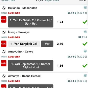 Maç Arasında Kupon Sorunu