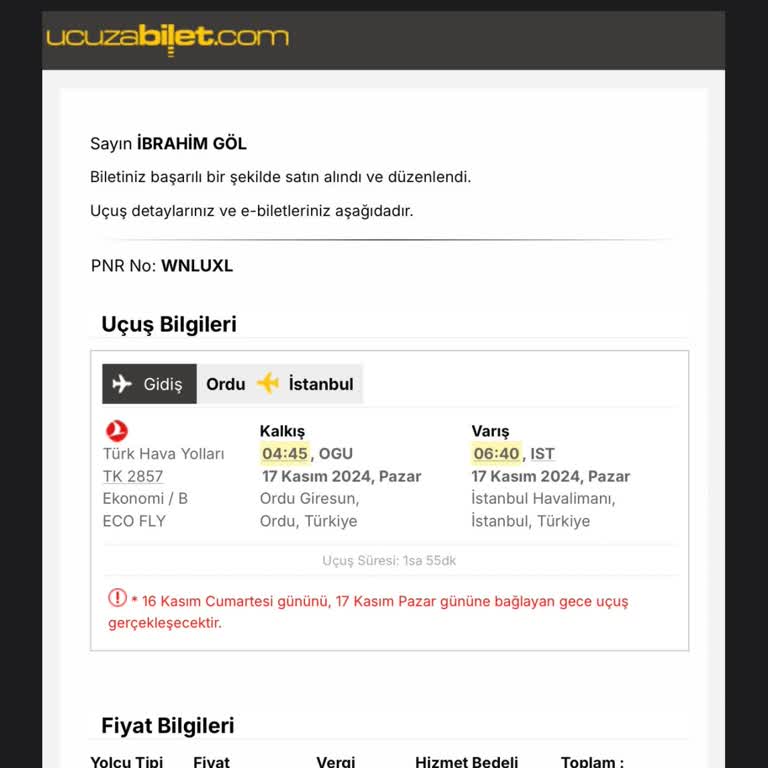 Uçuşta Yaşanan İlgisizlik Ve Maddi Kayıp