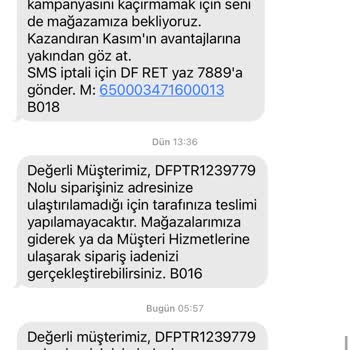 Adrese Teslim Edilmeyen Ürünler Ve Yanıltıcı İade Mesajı