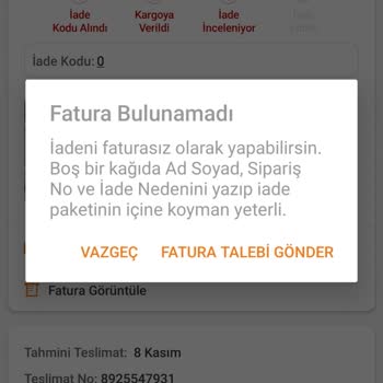 Trendyol Siparişim Kayboldu Ve İade Süreci Sorunlu