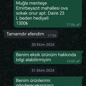 Eksik Ürün Ve Kötü Müşteri Hizmeti