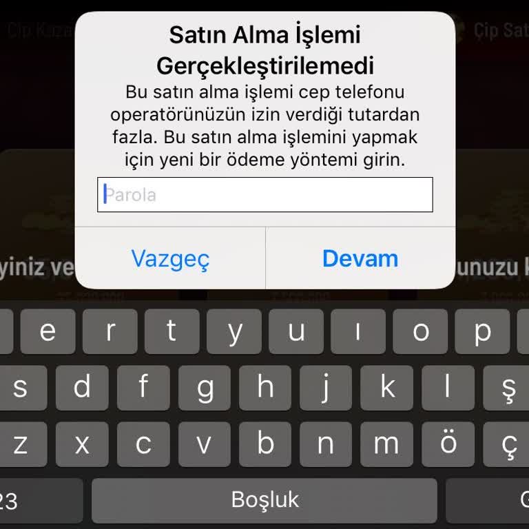 Okey Oyunu Çip Satın Alma Sorunu Ve Faturalama Engeli