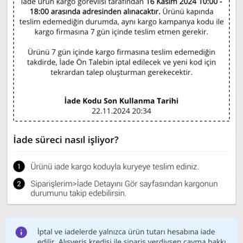 N11'den Aldığım Ayakkabının İadesinde Kargo Sorunu