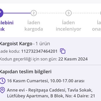 N11'den Aldığım Ayakkabının İadesinde Kargo Sorunu