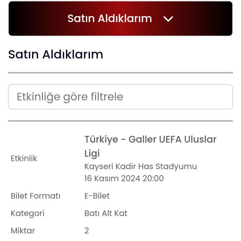 Yanlış Tribün Bileti Sorunu