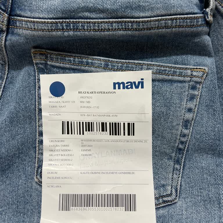 Mavi'den Beklenmeyen Kalite Sorunu