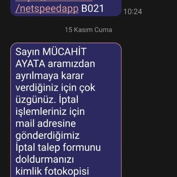 Netspeed Abonelik İptali İçin Gereksiz Gecikme Ve Oyalama