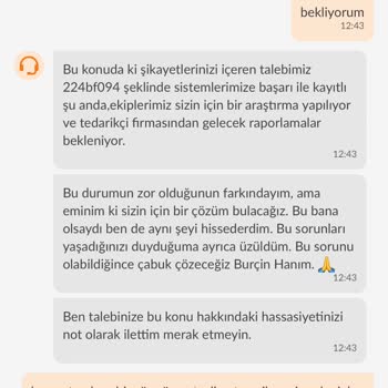 Teslim Edilmeyen Siparişler Ve Kayıp Destek Talepleri