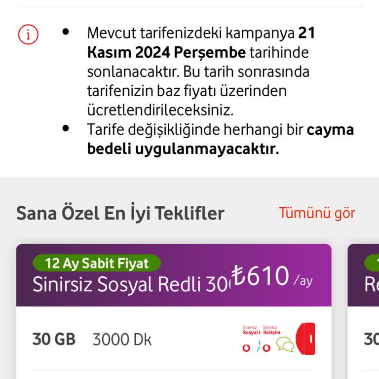 Vodafone'dan Yüksek Fiyatlı Tarifeler Ve Belirsiz Baz Fiyat Sorunu
