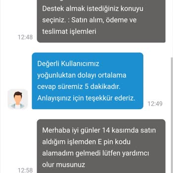 Epin.com'dan Alınan Ürün Teslim Edilmedi: Müşteri Desteği Yetersiz