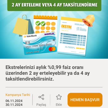 VakıfBank'ın Kredi Kartı Kampanyası Hayal Kırıklığı