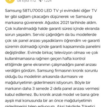 Samsung TV'nin Kronik Arızası Ve Yetersiz Çözüm