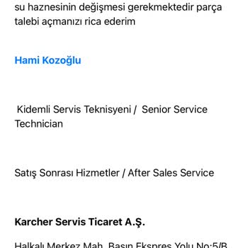 Karcher Buharlı Temizlik Cihazında Yaşanan Sorunlar Ve İade Süreci
