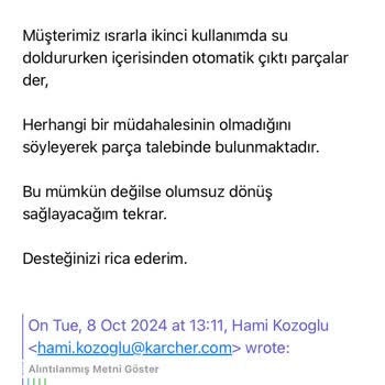 Karcher Buharlı Temizlik Cihazında Yaşanan Sorunlar Ve İade Süreci