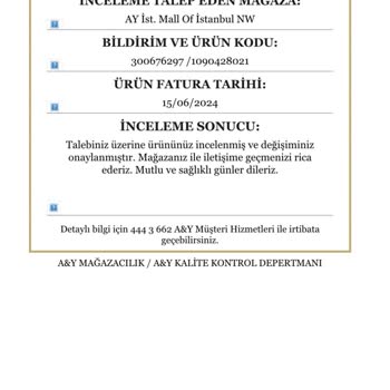 Network Mağazasında Değişim Süreci Mağduriyeti