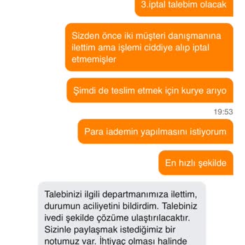 Migros Sanal Market Sipariş İptali Ve İade Sorunu