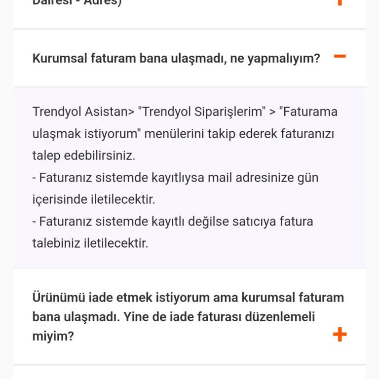 Trendyol'da Kurumsal Fatura Sorunu Ve İade Engeli