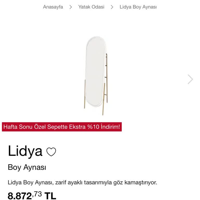 Teslim Edilmeyen Boy Aynası Ve İptal Ücreti Sorunu