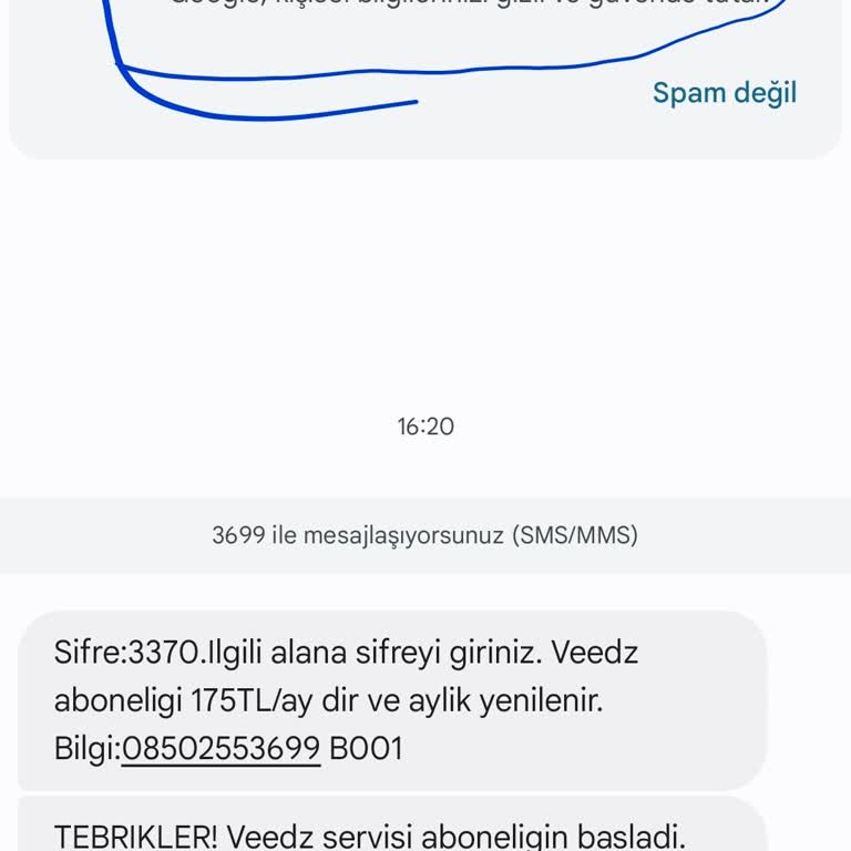 Veedz-tr.com Yanlış Anlaşılan Şifre İle Beklenmedik Ücretlendirme