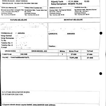 Arçelik'ten Satın Aldığım Ürün Teslim Edilmiyor