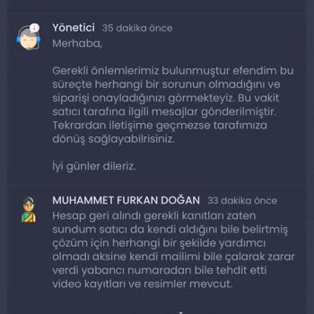 Hesap Satışında Mağduriyet
