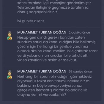 Hesap Satışında Mağduriyet