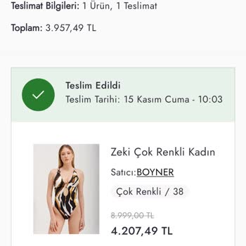 Boyner'den İptal Edilemeyen Sipariş Ve İade Talebi