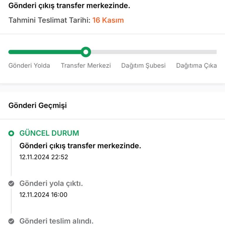 Kargo Sürecinde Yaşanan Gecikme