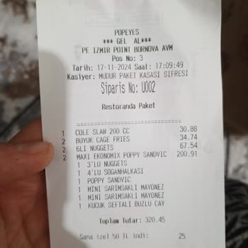 Eksik Sipariş Ve Yetersiz Müşteri Hizmeti