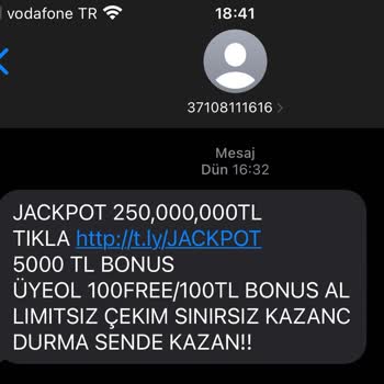 Vodafone Abonelerine Sürekli Gelen İstenmeyen Mesajlar