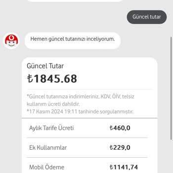 Fatura Tutarında Anormal Artış