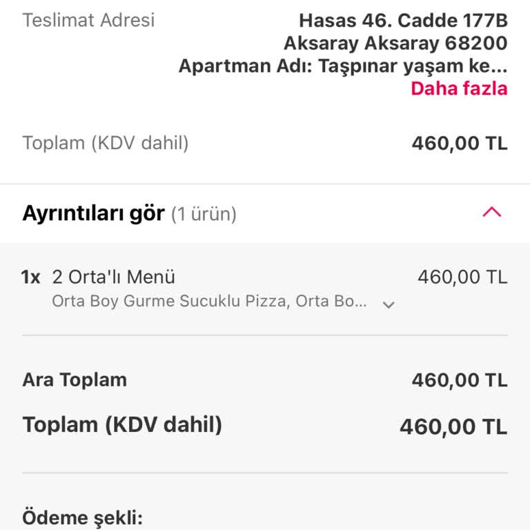 Sbarro Aksaray'da Teslimat Sorunu