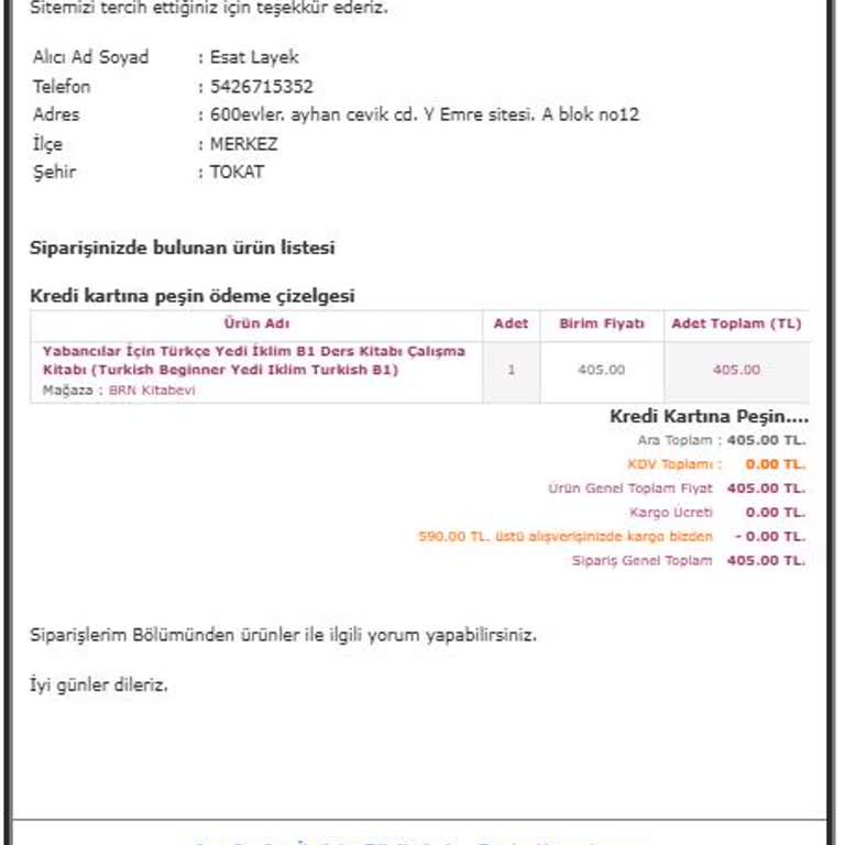 Kitapların Teslimatında Gecikme Ve Yanıltıcı Bilgilendirme