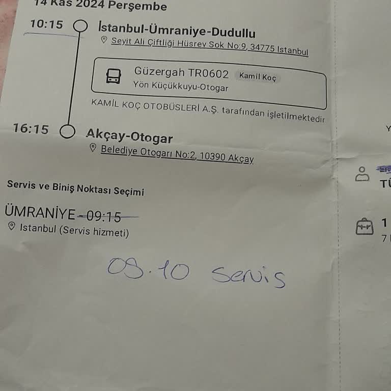 Bilet Saat Değişikliği Ve İade Sorunu